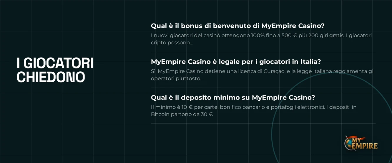 Scopri FAQ giocatori comuni.