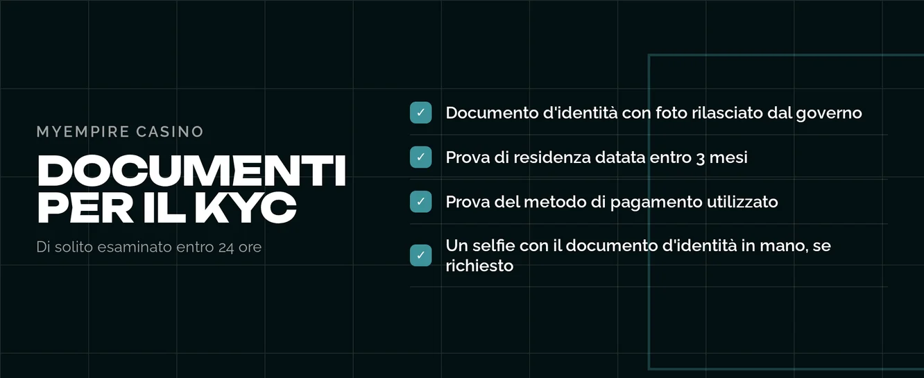 Prepara documenti verifica KYC.